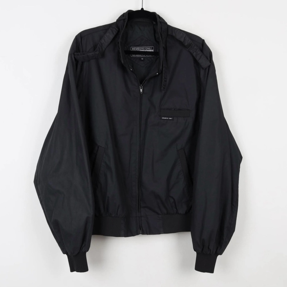 Members Only Classic‎ Black Windbreaker